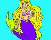 Dibujo Sirenita pintado por camila2313