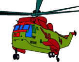 Dibujo Helicóptero al rescate pintado por anreu