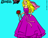 Dibujo Barbie vestida de novia pintado por Joane