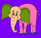 Dibujo Elefante feliz pintado por FERO