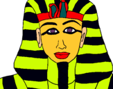 Dibujo Tutankamon pintado por basim