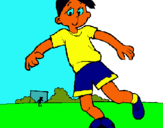 Dibujo Jugar a fútbol pintado por fliuds