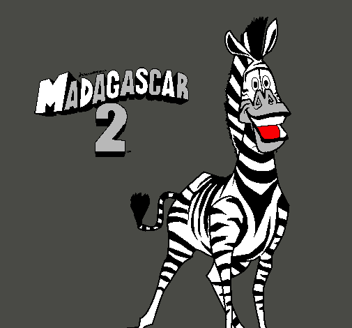 Dibujo Madagascar 2 Marty pintado por SchaWarba
