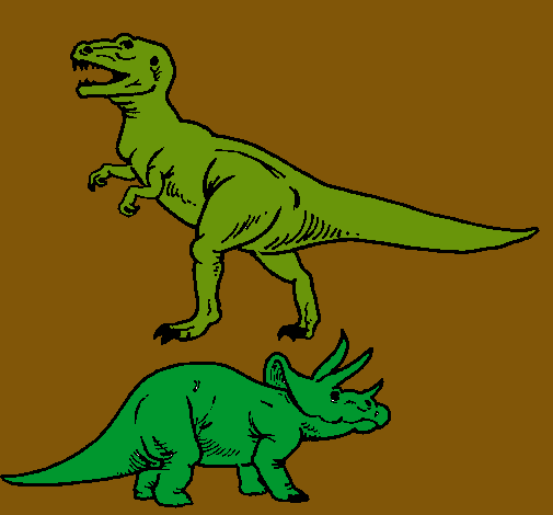 Triceratops y tiranosaurios rex