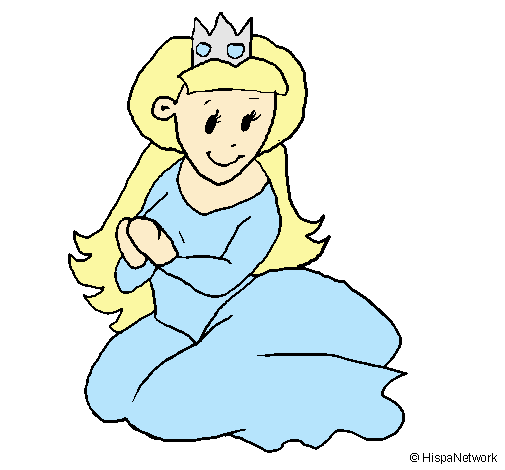 Dibujo Princesa sentada pintado por Laura2