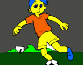 Dibujo Jugar a fútbol pintado por vivivu