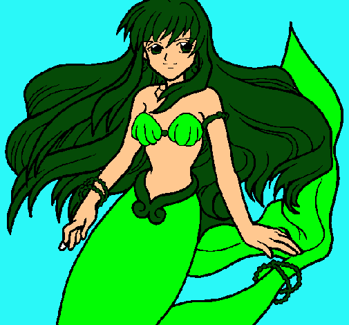 Dibujo Sirena pintado por Helga