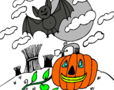 Dibujo Paisaje de Halloween pintado por ciber