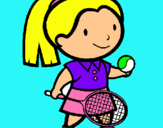 Dibujo Chica tenista pintado por paolas