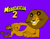 Dibujo Madagascar 2 Alex pintado por yfhgdfgshfg