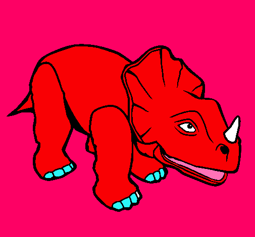 Dibujo Triceratops II pintado por andreaaaaaaaaa