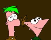 Dibujo Phineas y Ferb pintado por xavi-7