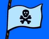 Dibujo Bandera pirata pintado por vxgvbysgbfyi
