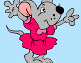 Dibujo Rata con vestido pintado por rinni180