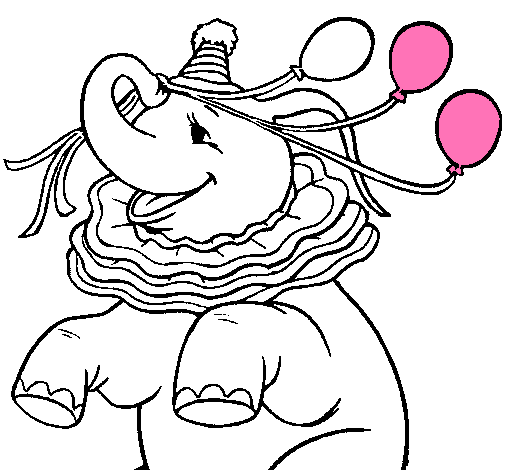 Elefante con 3 globos