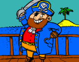 Dibujo Pirata a bordo pintado por tach
