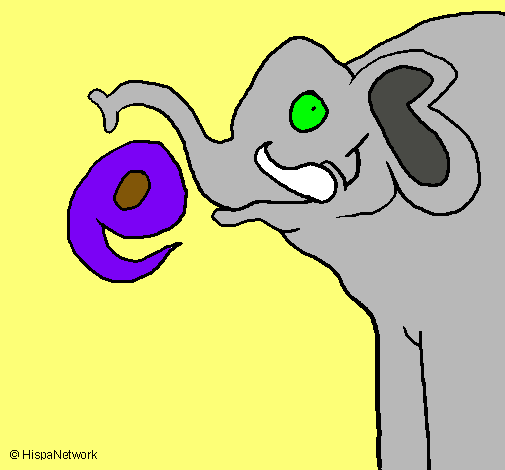 Dibujo Elefante pintado por edurne_007