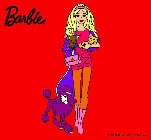 Barbie con sus mascotas