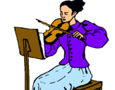 Dibujo Dama violinista pintado por rebecac9