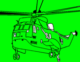 Dibujo Helicóptero al rescate pintado por boty