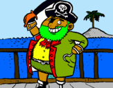 Dibujo Pirata a bordo pintado por jampierre