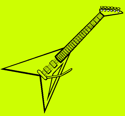 Dibujo Guitarra eléctrica II pintado por asui