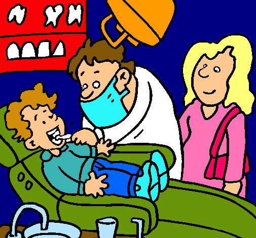 Dibujo Niño en el dentista pintado por Zowiiin
