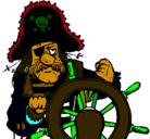 Dibujo Capitán pirata pintado por pinhidred