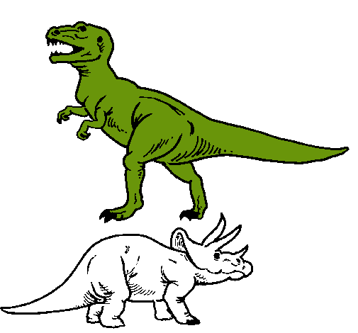 Triceratops y tiranosaurios rex