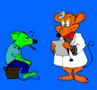 Dibujo Doctor y paciente ratón pintado por sardanes