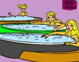 Dibujo Barbie y sus amigas en el jacuzzi pintado por Patri6