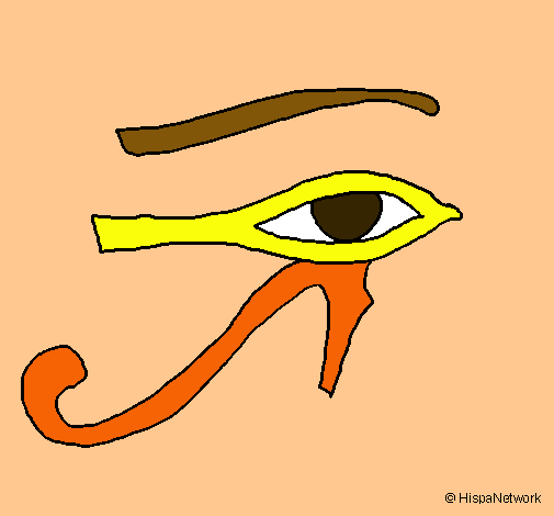 Dibujo Ojo Horus pintado por Rakky