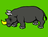 Dibujo Rinoceronte pintado por qfdhd