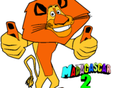 Dibujo Madagascar 2 Alex pintado por holaaaaaaaaa