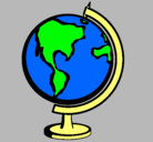 Dibujo Bola del mundo II pintado por planeta