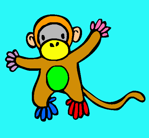 Dibujo Mono pintado por Benjamin3
