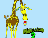 Dibujo Madagascar 2 Melman pintado por apestosin
