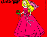 Dibujo Barbie vestida de novia pintado por taniuska64