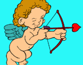 Dibujo Cupido apuntando con la flecha pintado por samanmr