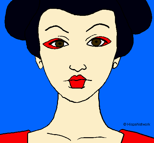 Dibujo Cara de geisha pintado por yirleida