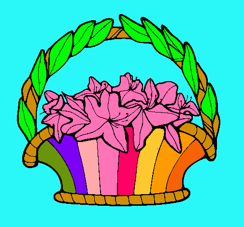 Dibujo Cesta de flores 4 pintado por Pamela_NM