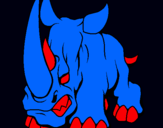 Dibujo Rinoceronte II pintado por pirolo
