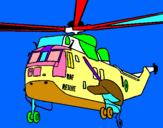 Dibujo Helicóptero al rescate pintado por SANTINOIGNAC