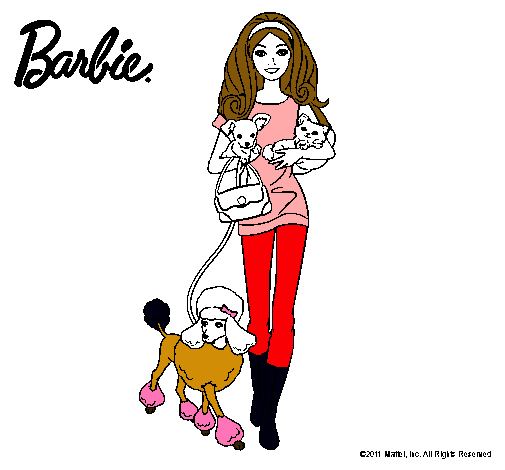 Barbie con sus mascotas