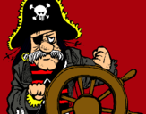 Dibujo Capitán pirata pintado por ultimos