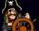 Dibujo Capitán pirata pintado por tach