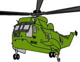 Dibujo Helicóptero al rescate pintado por villanueva