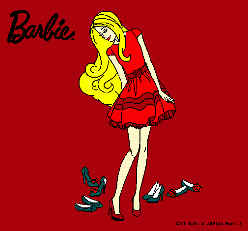 Barbie y su colección de zapatos