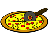 Dibujo Pizza pintado por pizzerola