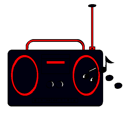 Dibujo Radio cassette 2 pintado por elian10